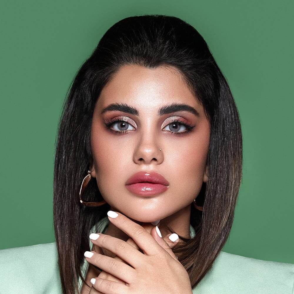 Bella Elite Contact Lenses, Amber Gray, Bella Elite Collection, dark gray eyes, amber and gray in a darker and more subtle tone