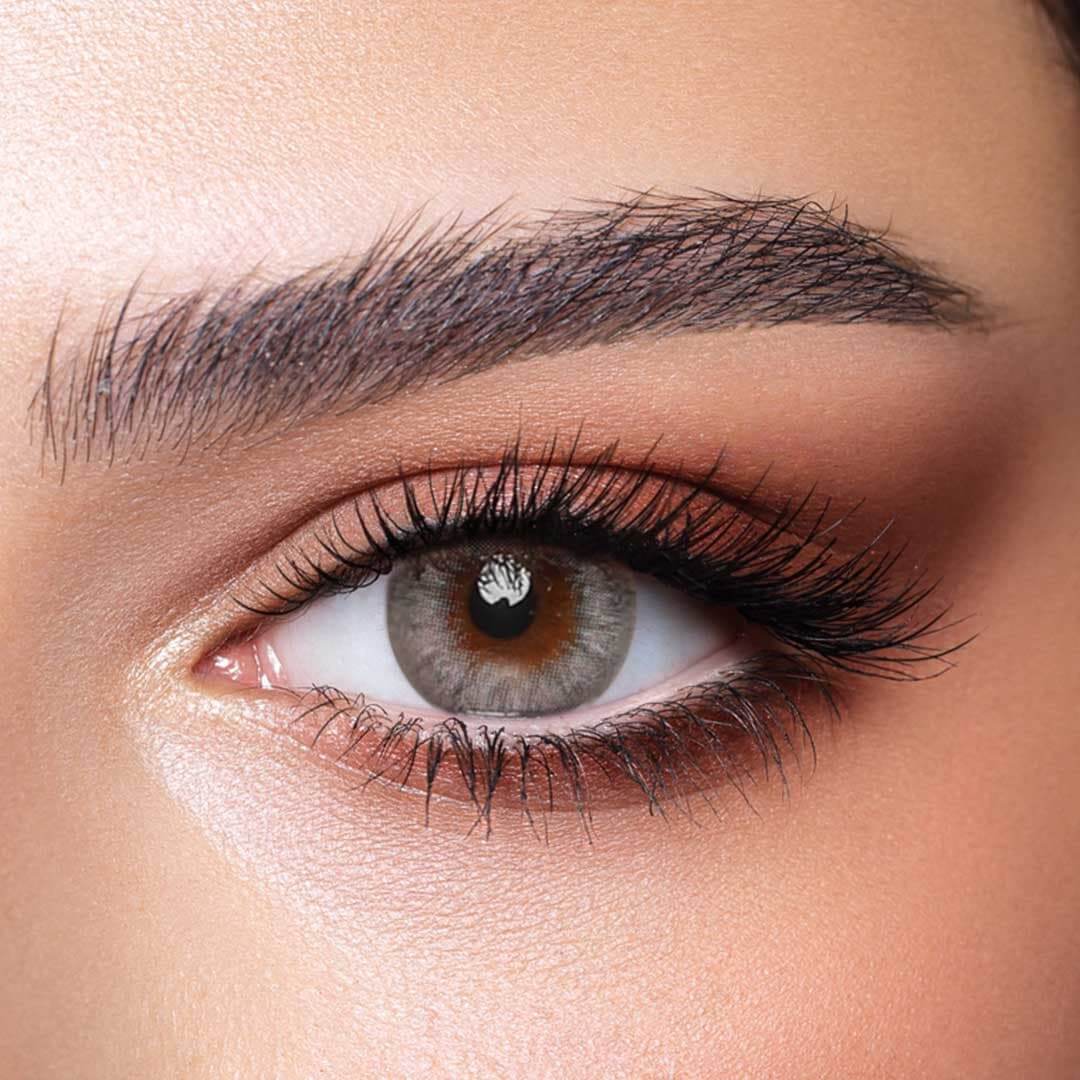 Bella Diamond Contact Lenses, Silver Mist, gray colored contact lens, natural gray color contact lenses