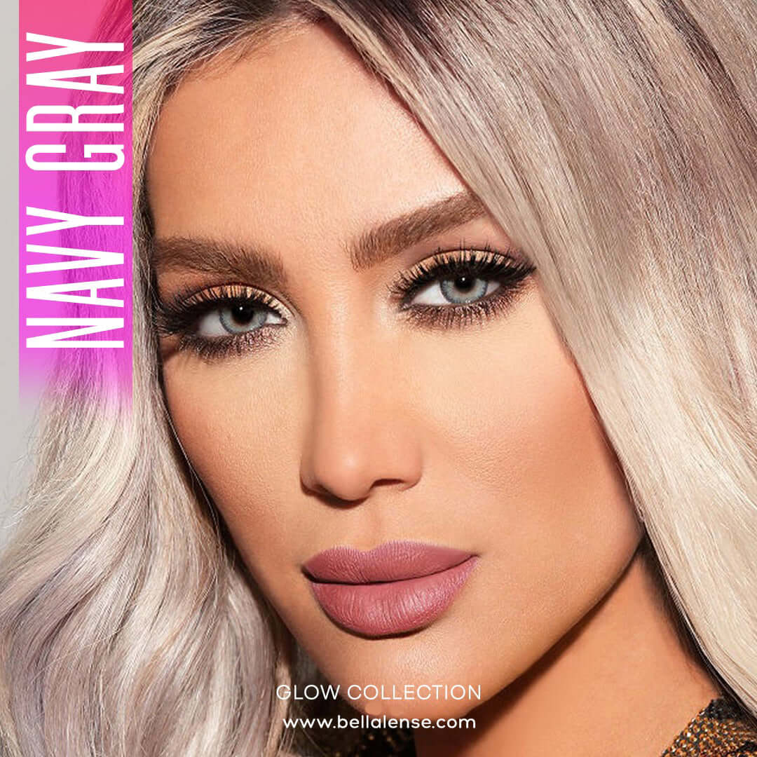 Navy Gray Bella Lenses | Bella Glow Collection