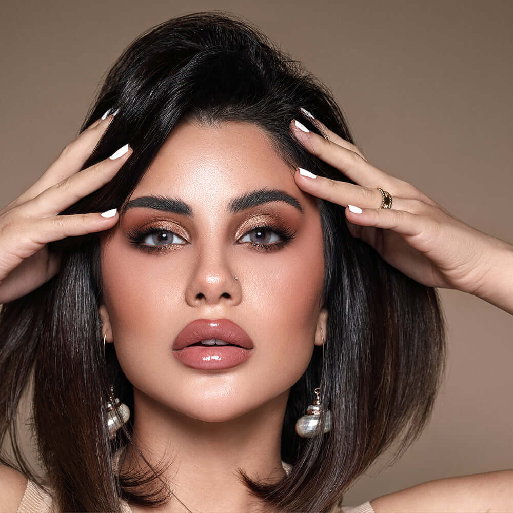 Sandy Gray | Bella Elite Collection, A beautiful brown color lens combined with gray, Blending hazel tones with gray highlights