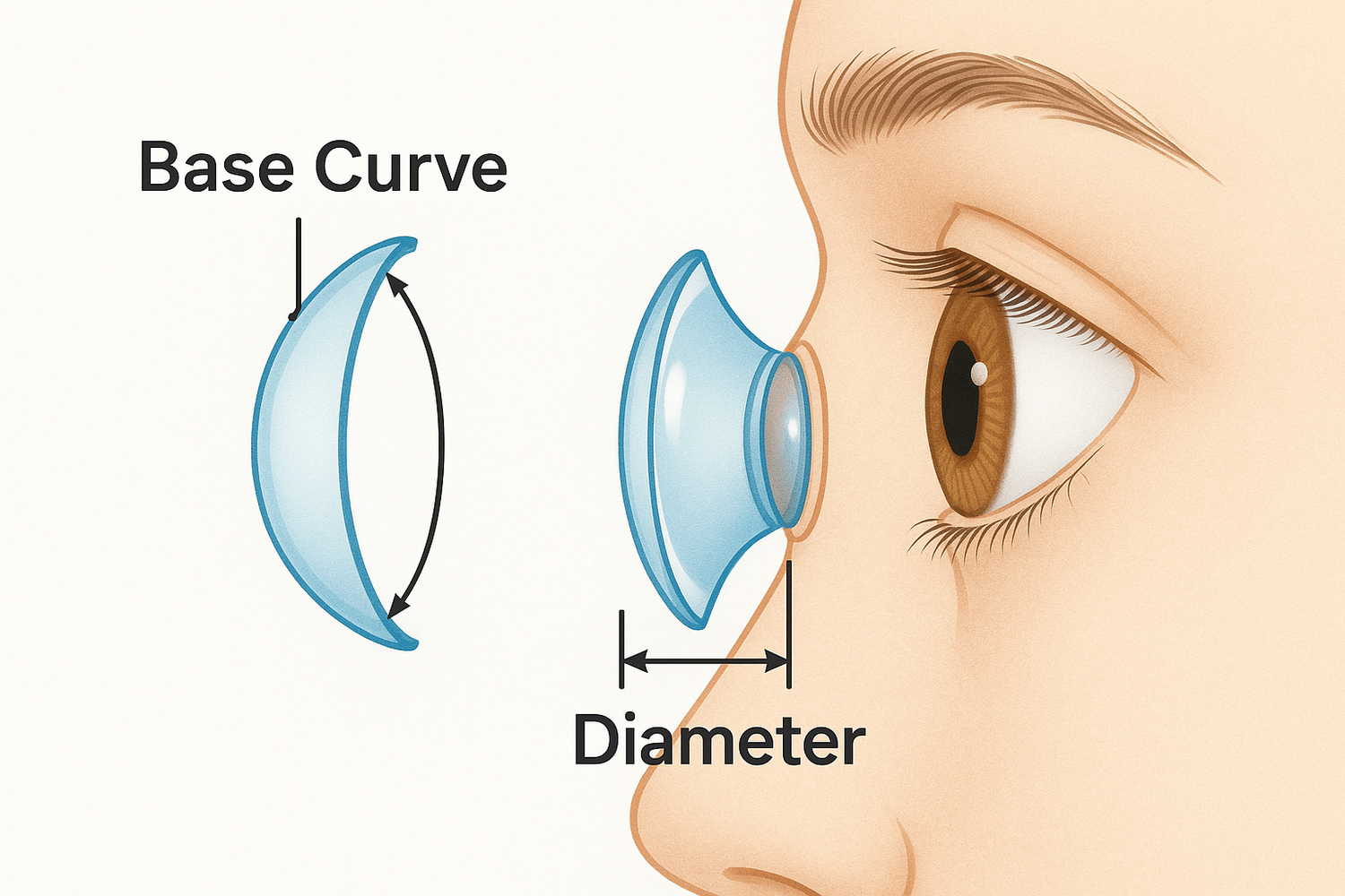 Understanding Base Curve and Diameter in Contact Lenses: A Complete Guide