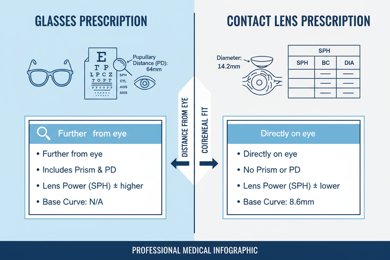 Optic Lens Rx Contact Lens Prescription vs Glasses: Complete UK Guide