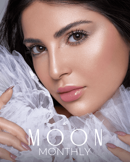 Bella Monthly Contact Lenses – Moon, Brown Monthly disposable color contact lens,  best colored lenses UK