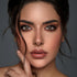 Nola DYE Monthly Contact Lenses in Light Hazel - 2 Lenses, Light Hazel color, Nola DYE Contact Lenses, Monthly Wear, Model wearing DYE Nola Contact Lenses