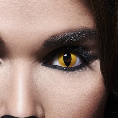 Yellow Cat Party Contact Lenses