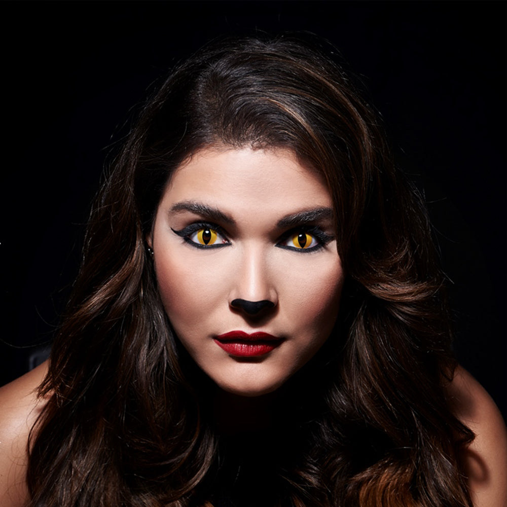 Yellow Cat Party Contact Lenses